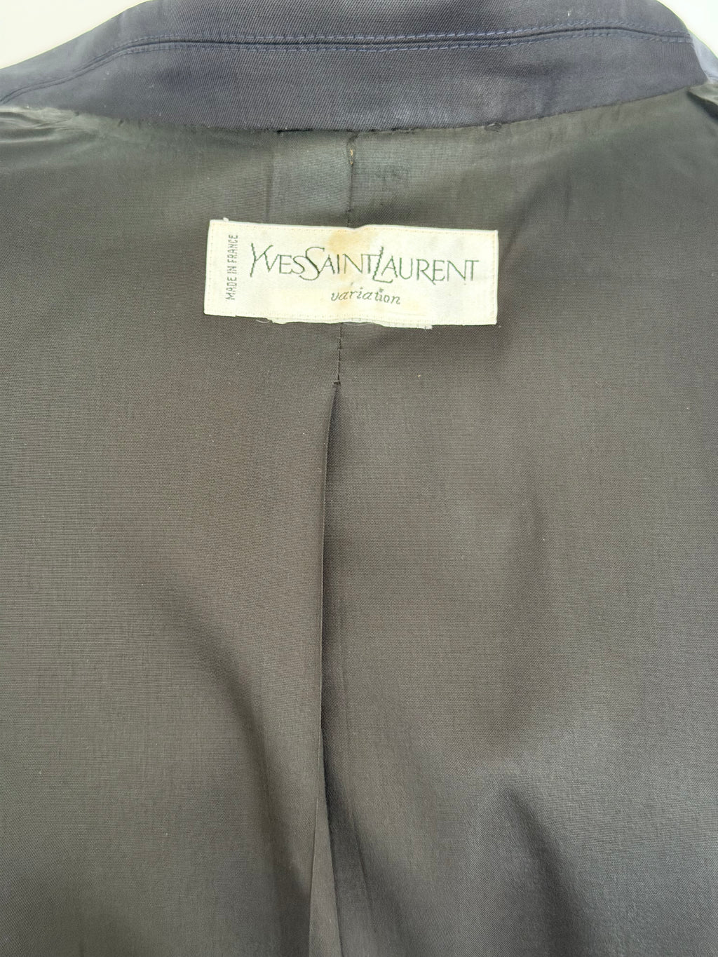 Vintage Yves Saint Laurent Black Double Breasted Blazer | YSL Tailored Jacket Made in France | Classic Power Suit