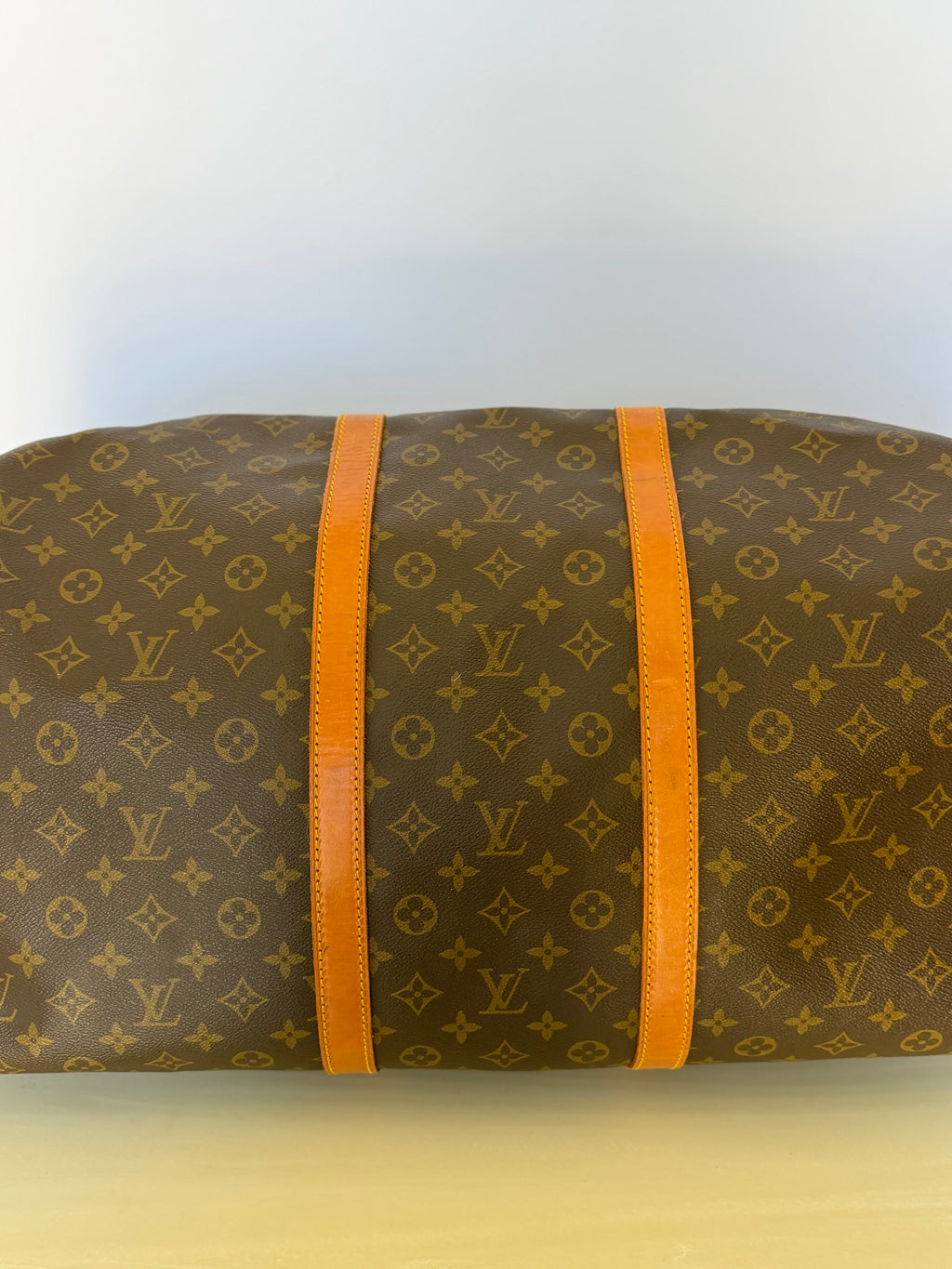 Louis Vuitton Vintage Monogram Keepall 60 Bandoulière Travel Duffel Bag with Strap