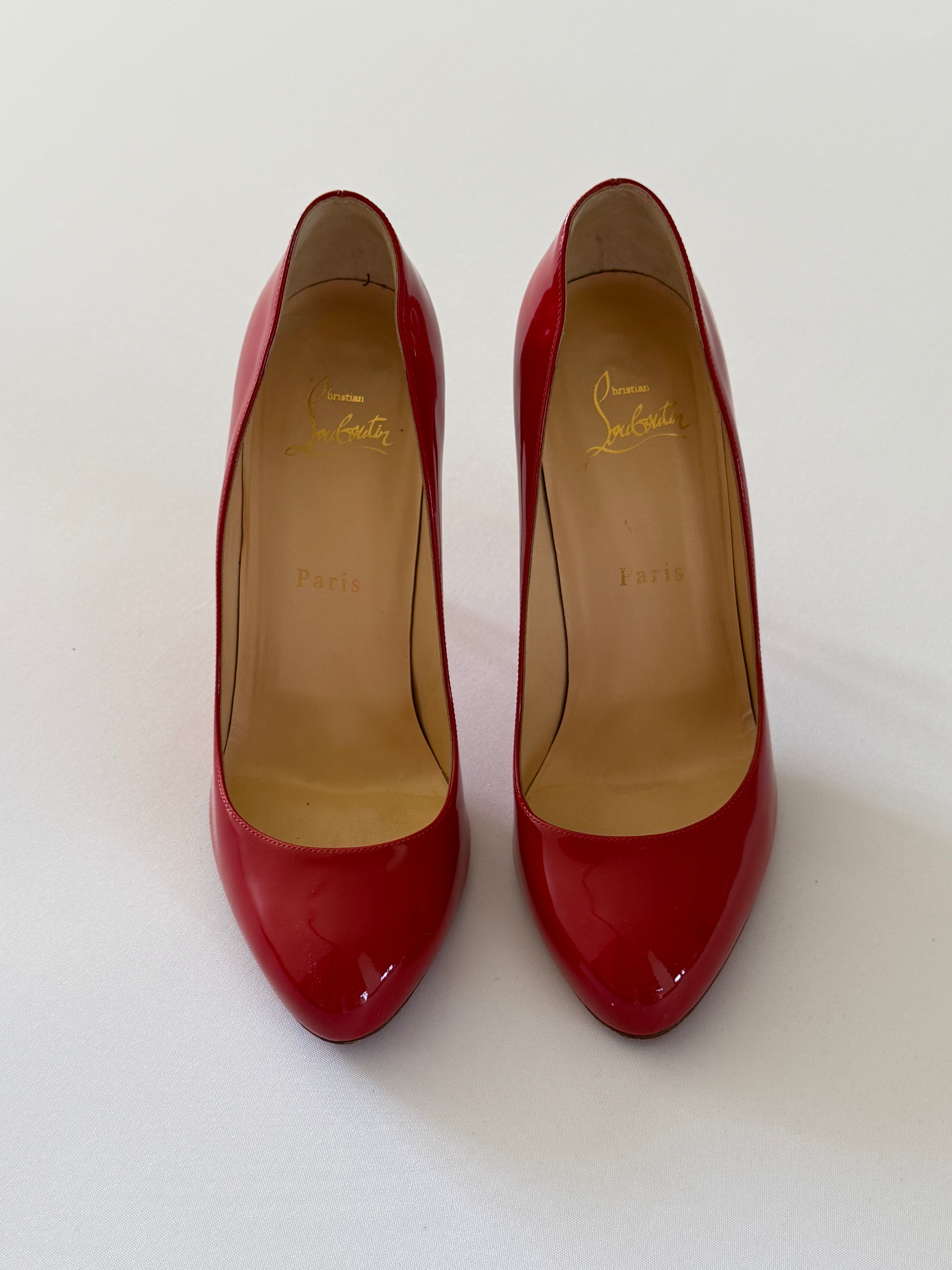 Christian Louboutin Red Patent Leather So Kate Pumps 120mm Size 38.5