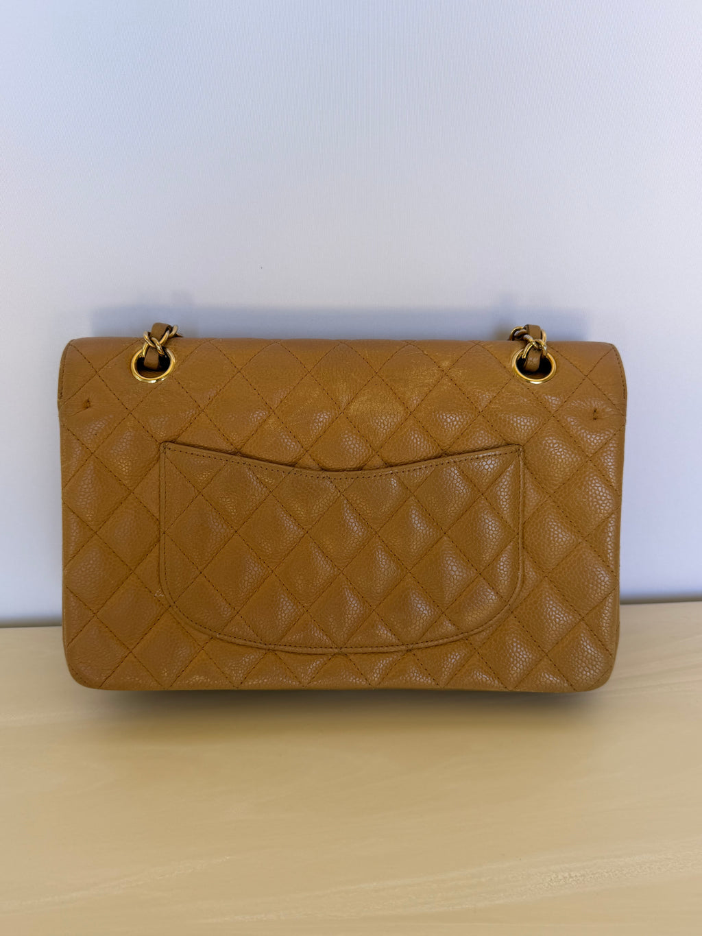 Chanel Medium Classic Flap Bag - Beige Caviar Leather