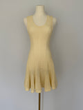 Alaïa Paris Cream Knit Flared Mini Dress | Iconic Fit & Flare Stretch Dress Size 40