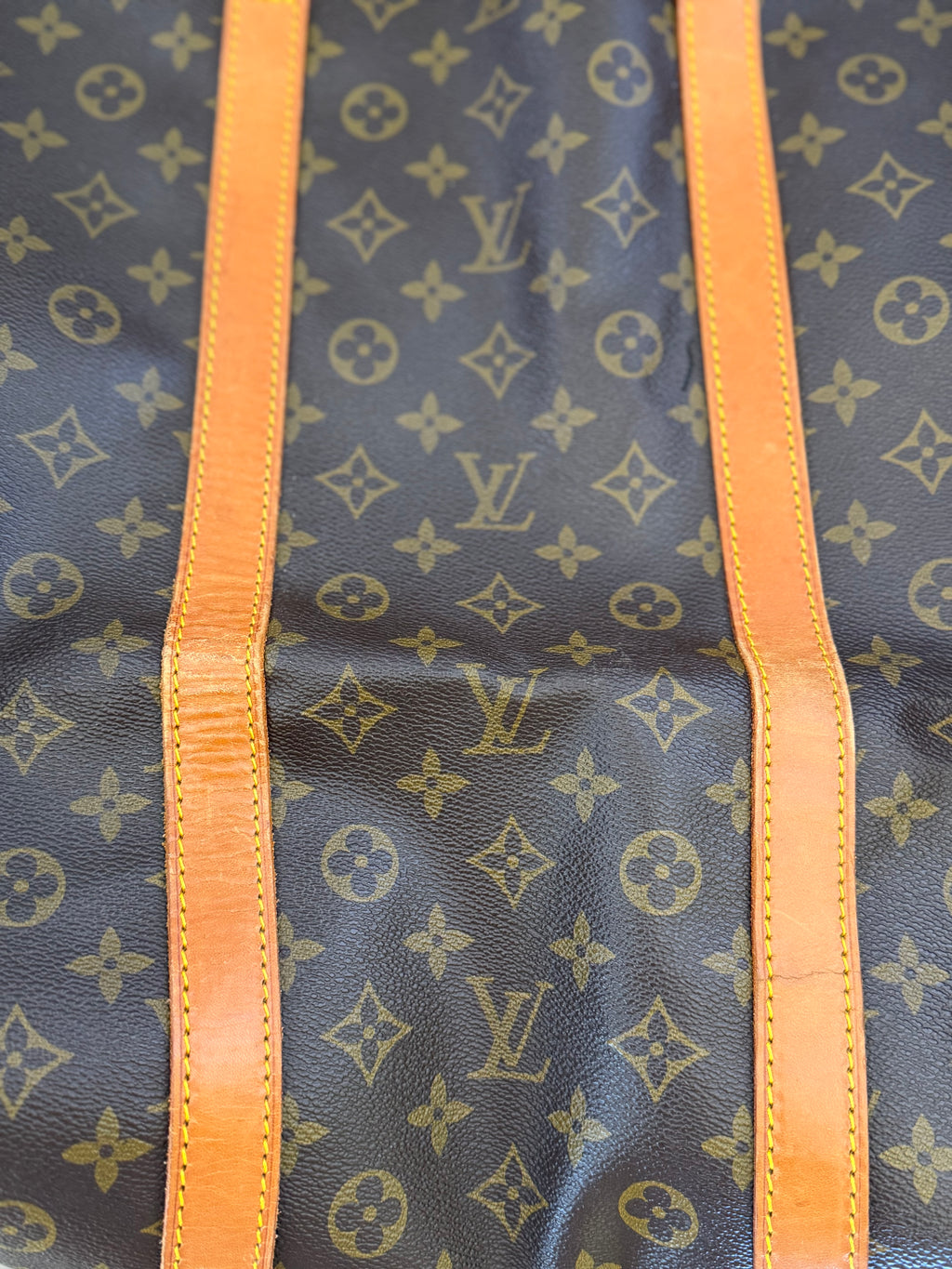 Louis Vuitton Vintage Monogram Keepall 60 Bandoulière Travel Duffel Bag with Strap