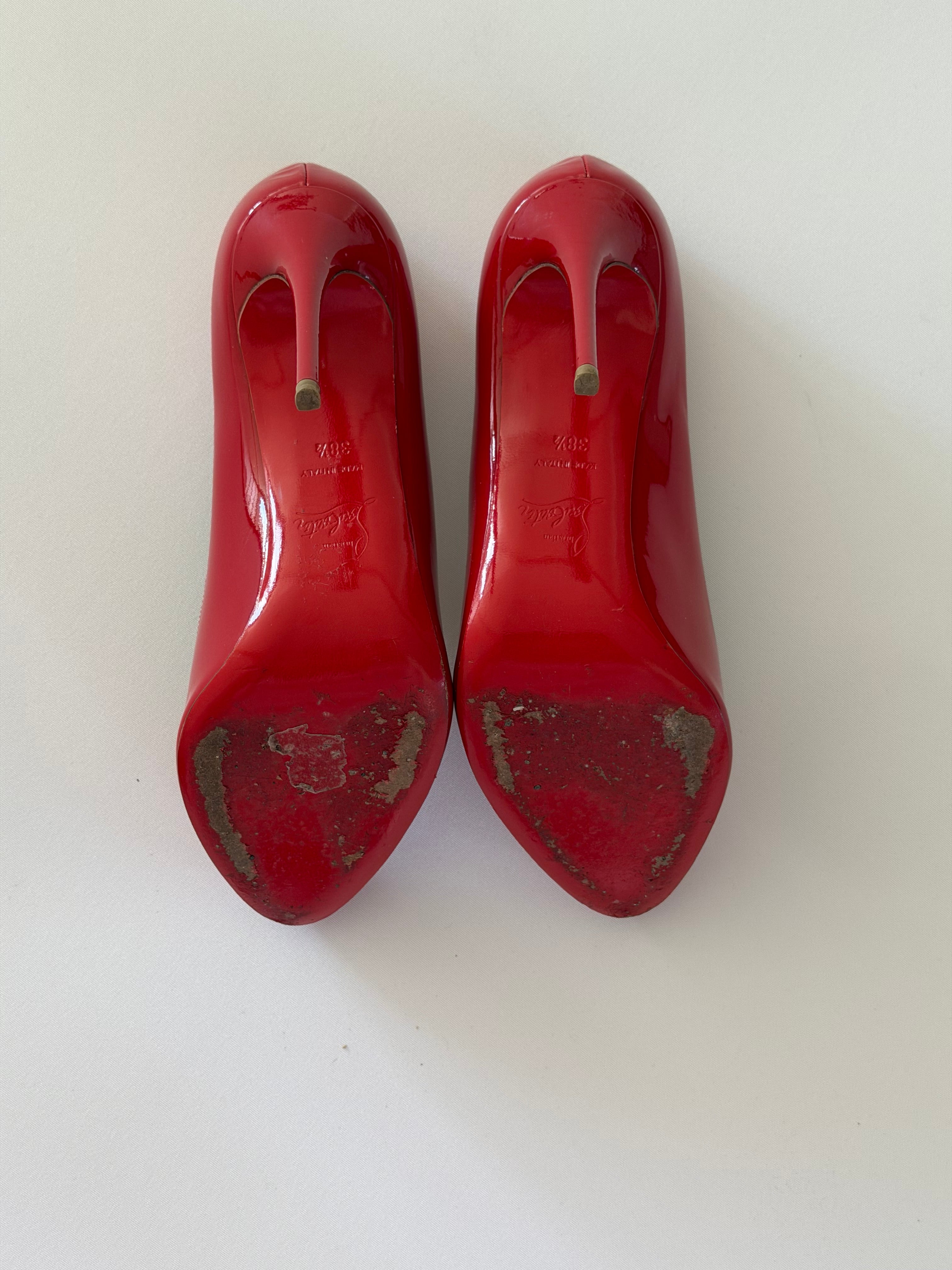 Christian Louboutin Red Patent Leather So Kate Pumps 120mm Size 38.5