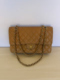 Chanel Medium Classic Flap Bag - Beige Caviar Leather
