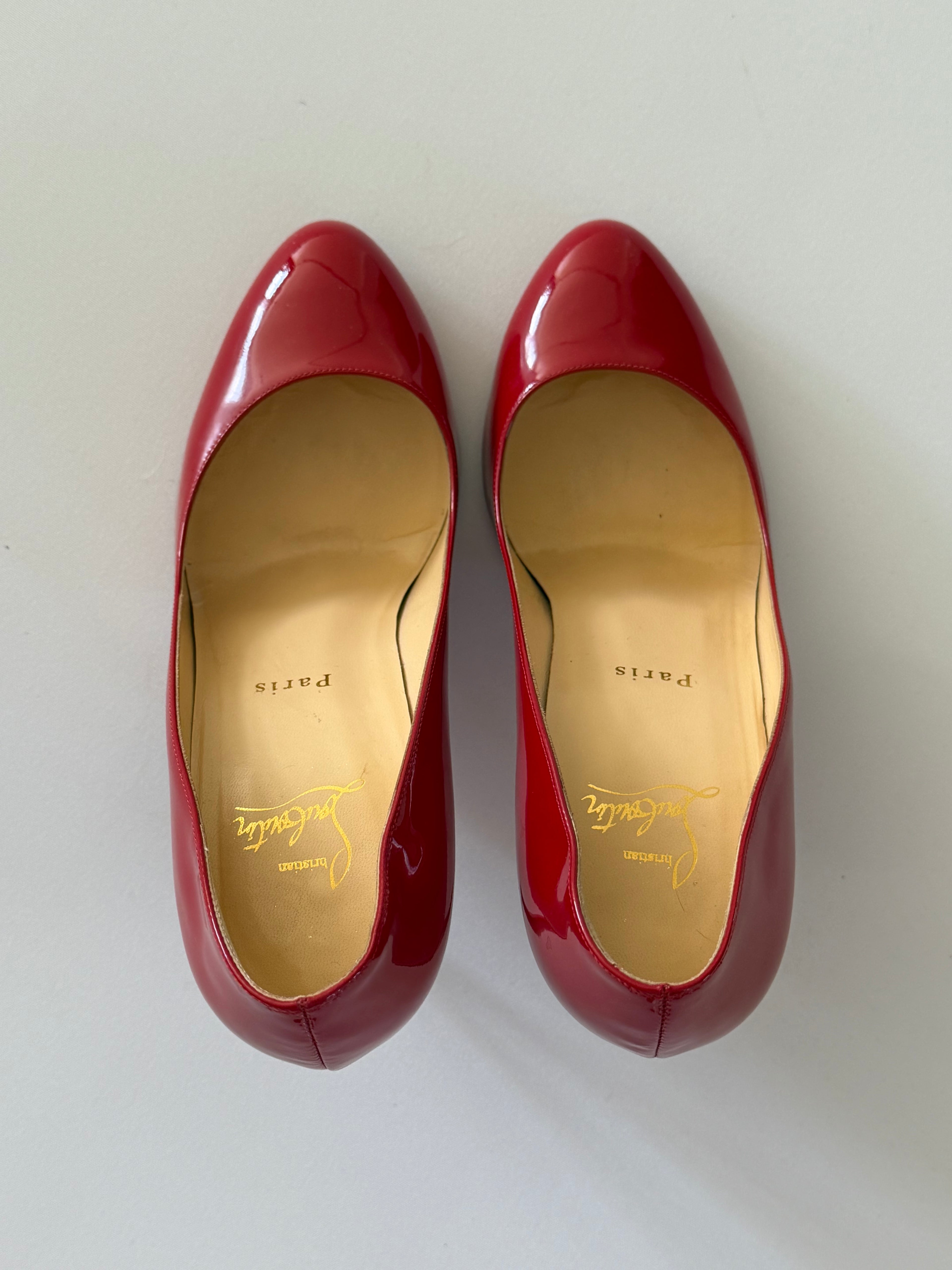 Christian Louboutin Red Patent Leather So Kate Pumps 120mm Size 38.5