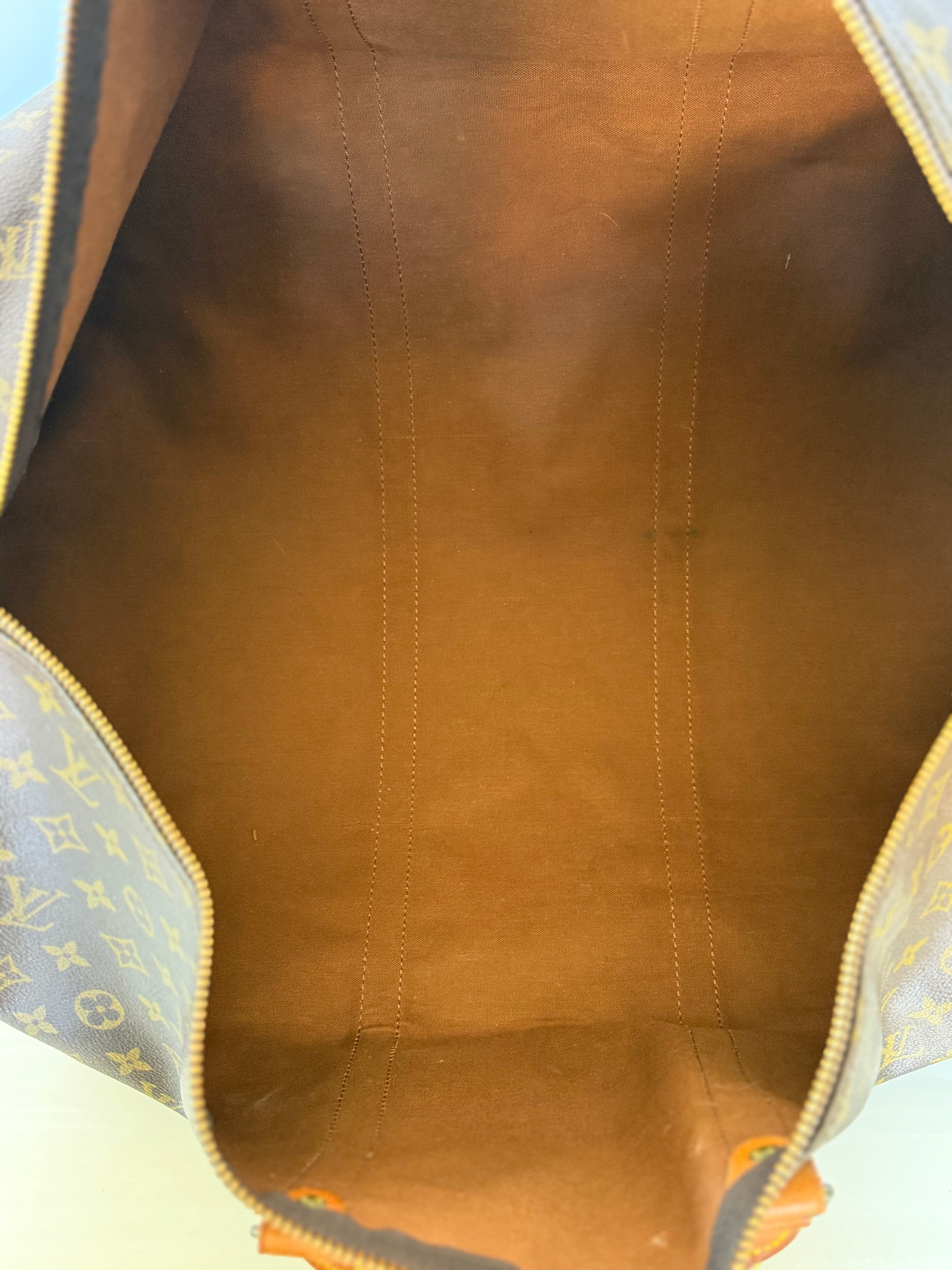 Louis Vuitton Vintage Monogram Keepall 60 Bandoulière Travel Duffel Bag with Strap